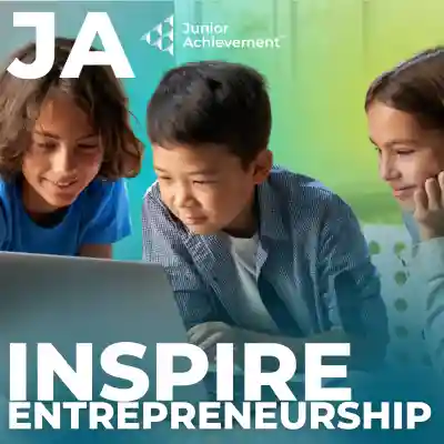 JA Students using computer for lessons